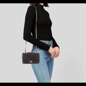 Henri Bendel Crossbody Bag black with gold detail